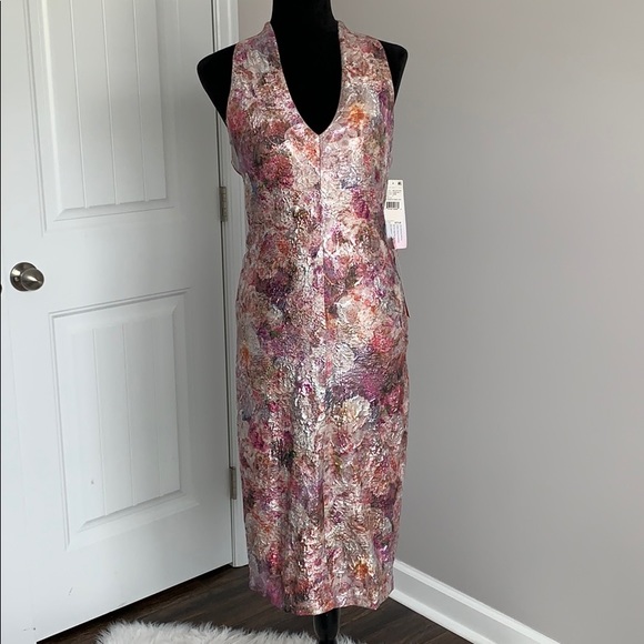 Aidan Mattox Floral Pencil Cocktail Dress - Picture 2 of 8